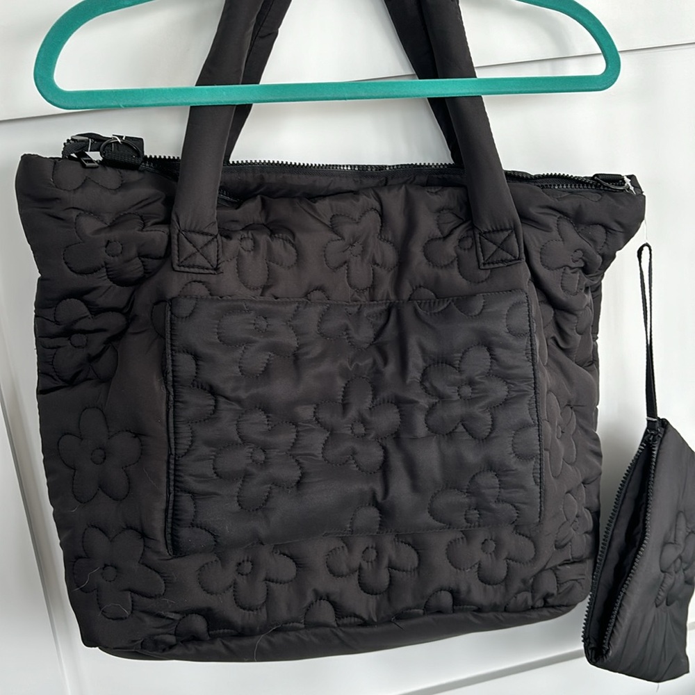 NWT Wilo the Label Floral Daisy Puffer Bag - Picture 8 of 16